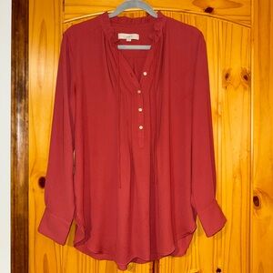 LOFT Women's Burnt Orange Blouse